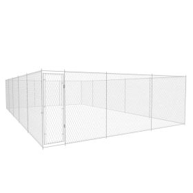 Outdoor Dog Kennel Galvanized Steel 374"x224.4"x72.8"