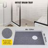 VEVOR Shower Curb Kit, 38"x60" Watertight Shower Curb Overlay with 4" ABS Offset Bonding Flange, 4" Stainless Steel Grate