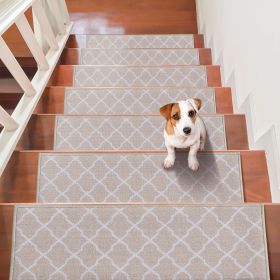 VEVOR Stair Treads, Stairs Carpet Non Slip 9" x 28", Indoor Stair Runner for Wooden Steps (Color: Brown)